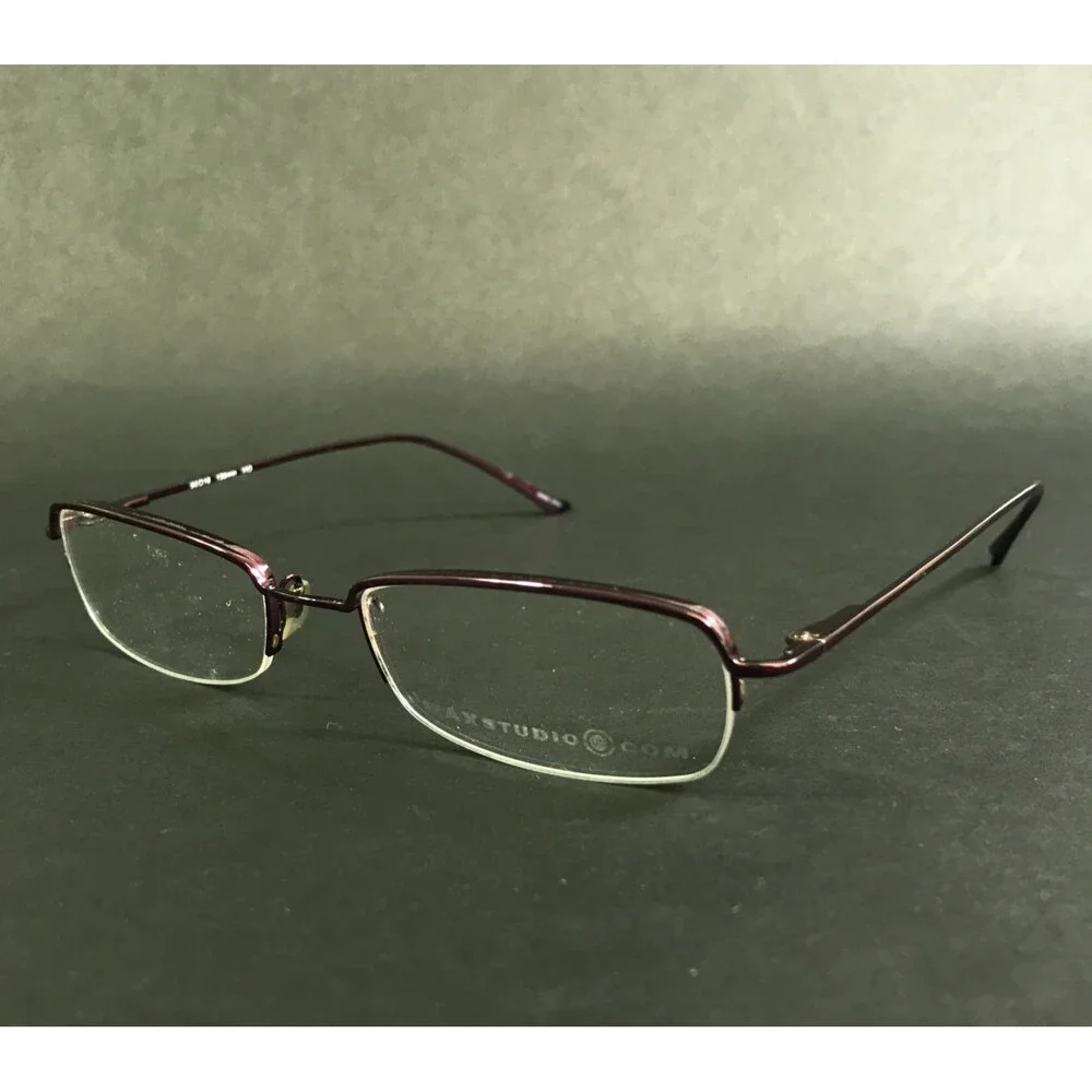 Max Studio Eyeglasses Frames MX121 VIO Violet Rectangle Half Rim 50-18-135
